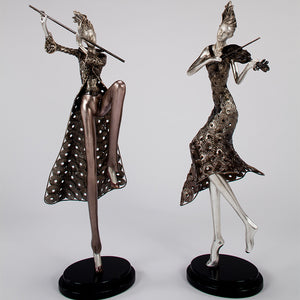 Lady Musician Sculpture N1962-TT1 | N1962-TT2